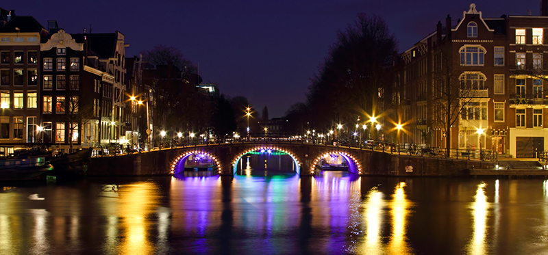 Abireisen nach Amsterdam - Nachtbild